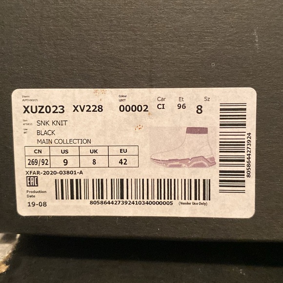 Brand New Armani Exchange Black Knit Sneakers…size 9 - Picture 8 of 10